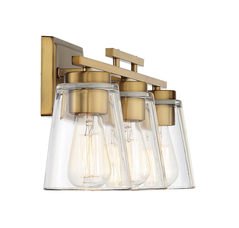 Savoy House 8-1020-3-322 Three Light Bath Bar, Warm Brass (5)