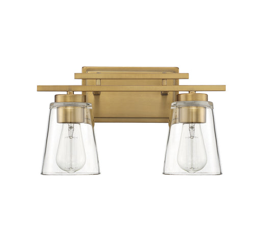 Savoy House 8-1020-2-322 Two Light Bath Bar, Warm Brass (2)
