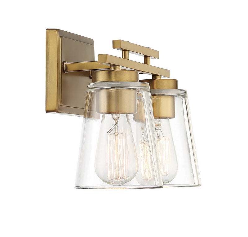 Savoy House 8-1020-2-322 Two Light Bath Bar, Warm Brass (5)