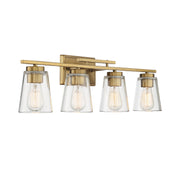 Savoy House 8-1020-4-322 Four Light Bath Bar, Warm Brass (4)