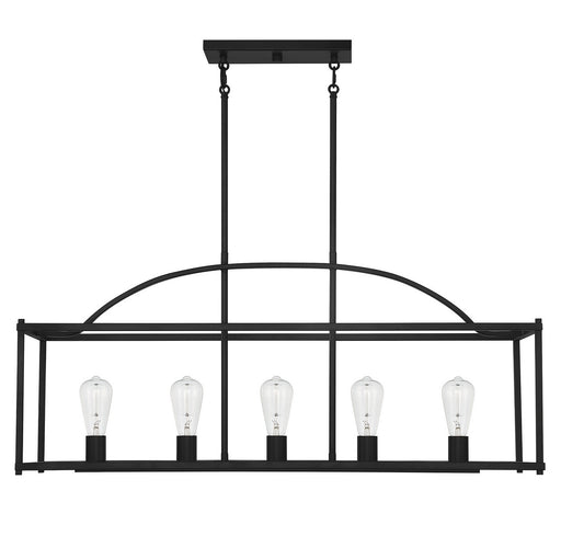 Savoy House 1-190-5-89 Five Light Linear Chandelier, Matte Black (2)