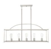 Savoy House 1-190-5-SN Five Light Linear Chandelier, Satin Nickel (2)
