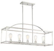 Savoy House 1-190-5-SN Five Light Linear Chandelier, Satin Nickel (3)