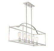 Savoy House 1-190-5-SN Five Light Linear Chandelier, Satin Nickel (5)