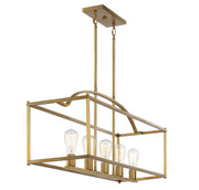 Savoy House 1-190-5-322 Five Light Linear Chandelier, Warm Brass (5)