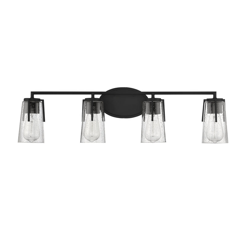 Savoy House 8-7045-4-BK Four Light Bath Bar, Black (2)