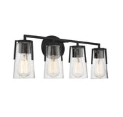 Savoy House 8-7045-4-BK Four Light Bath Bar, Black (4)