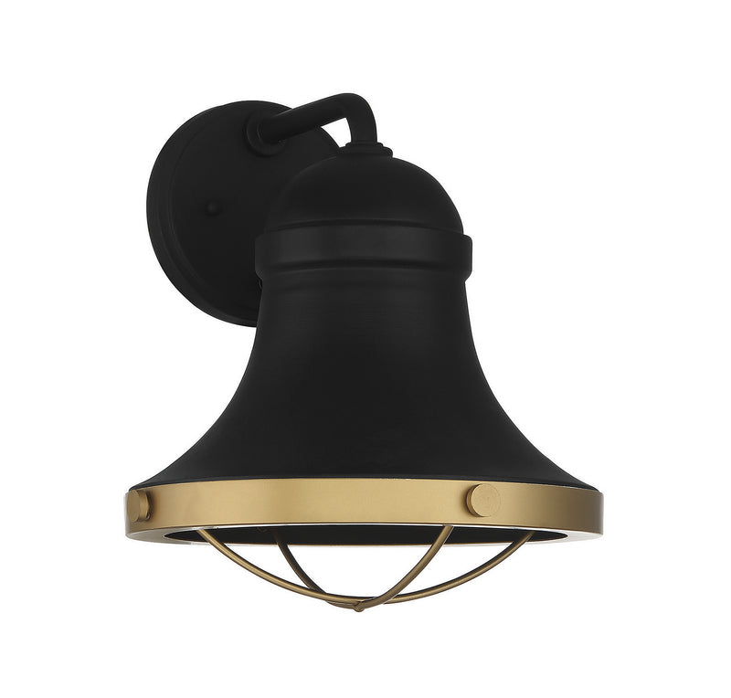 Savoy House 5-179-137 One Light Wall Sconce, Textured Black w/Warm Brass (2)