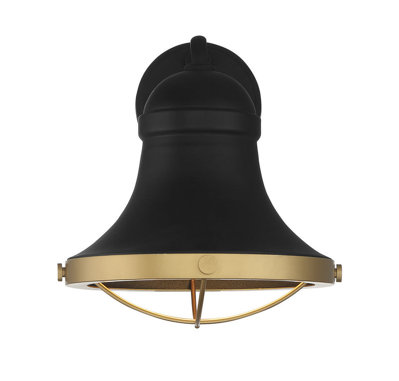 Savoy House 5-179-137 One Light Wall Sconce, Textured Black w/Warm Brass (3)
