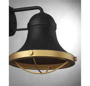 Savoy House 5-179-137 One Light Wall Sconce, Textured Black w/Warm Brass (6)