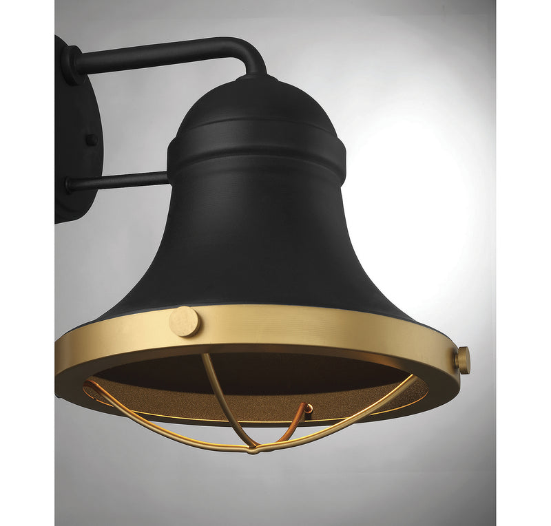 Savoy House 5-179-137 One Light Wall Sconce, Textured Black w/Warm Brass (6)