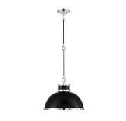 Savoy House 7-8882-1-173 One Light Pendant, Black with Polished Nickel Accents (3)