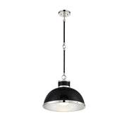 Savoy House 7-8882-1-173 One Light Pendant, Black with Polished Nickel Accents (4)