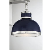 Savoy House 9-8884-1-174 One Light Wall Sconce, Navy with Polished Nickel Accents (6)