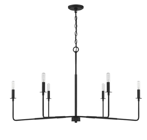 Savoy House 1-2221-6-89 Six Light Chandelier, Matte Black (2)