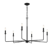 Savoy House 1-2221-6-89 Six Light Chandelier, Matte Black (5)