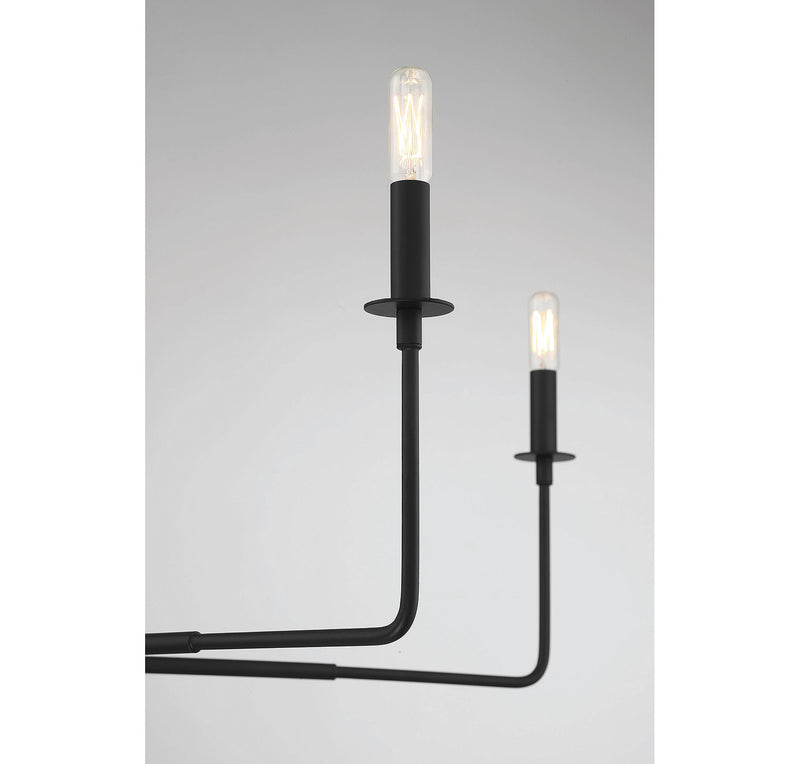 Savoy House 1-2221-6-89 Six Light Chandelier, Matte Black (6)