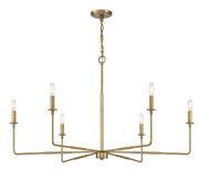 Savoy House 1-2221-6-322 Six Light Chandelier, Warm Brass (3)
