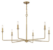 Savoy House 1-2221-6-322 Six Light Chandelier, Warm Brass (5)