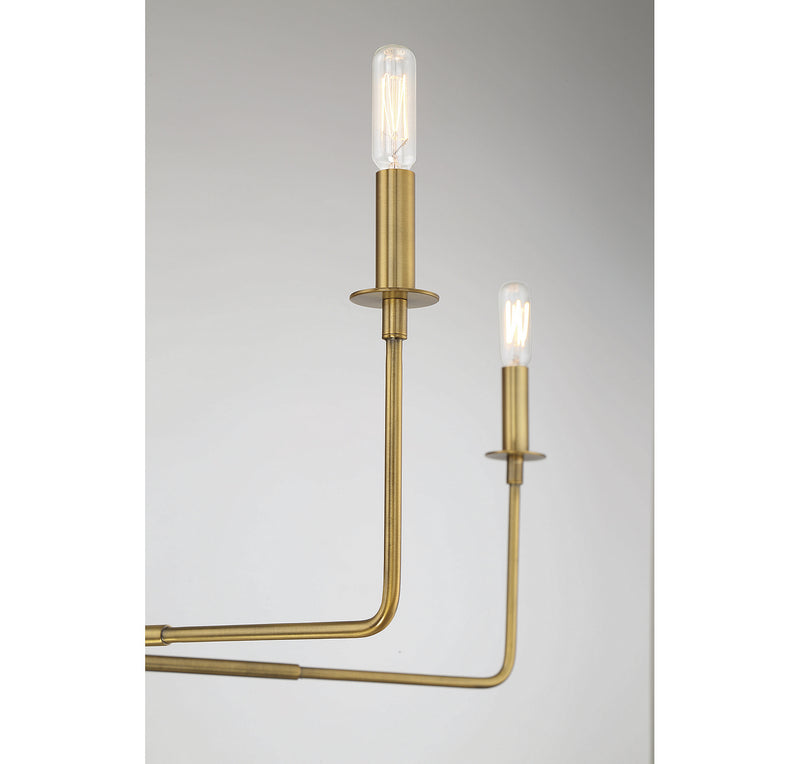 Savoy House 1-2221-6-322 Six Light Chandelier, Warm Brass (6)