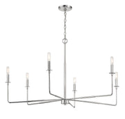 Savoy House 1-2221-6-109 Six Light Chandelier, Polished Nickel (5)