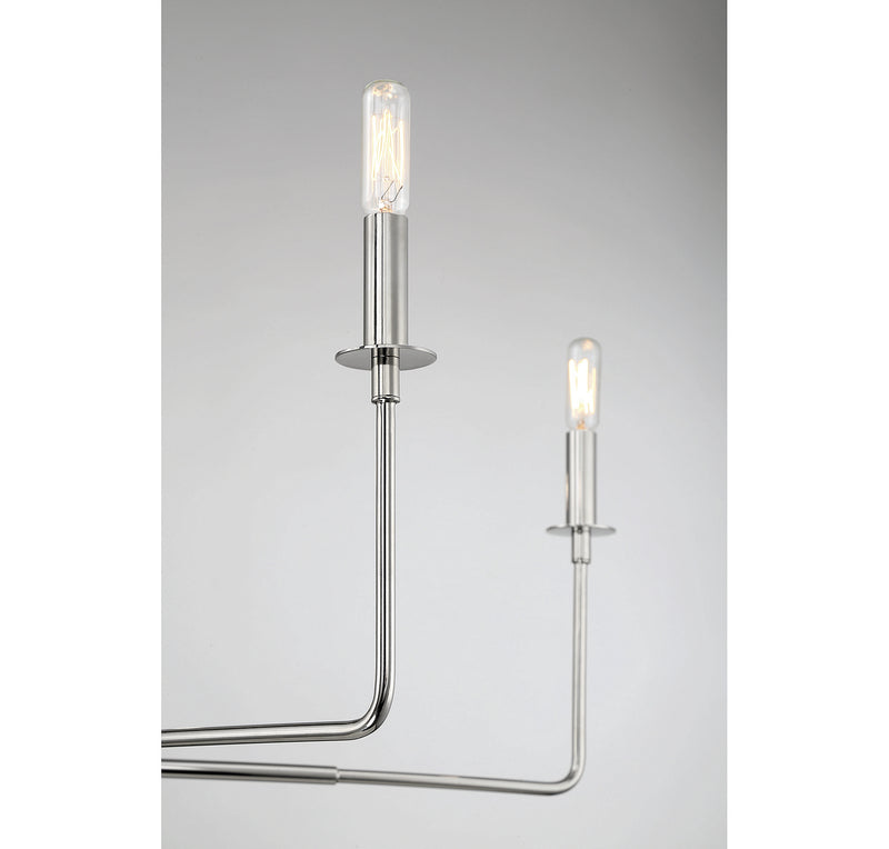 Savoy House 1-2221-6-109 Six Light Chandelier, Polished Nickel (6)