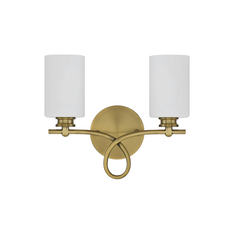 Savoy House 8-530-2-322 Two Light Bath Bar, Warm Brass (2)
