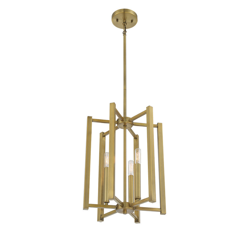 Savoy House 3-7700-3-322 Three Light Pendant, Warm Brass (4)