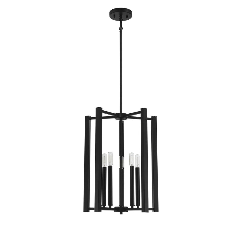 Savoy House 3-7701-5-89 Five Light Pendant, Matte Black (2)