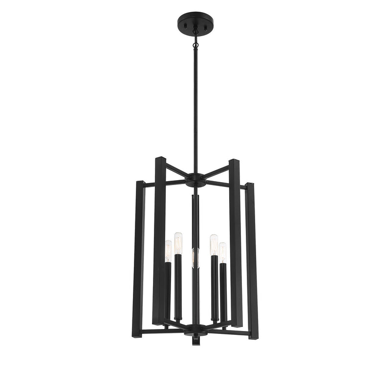 Savoy House 3-7701-5-89 Five Light Pendant, Matte Black (3)
