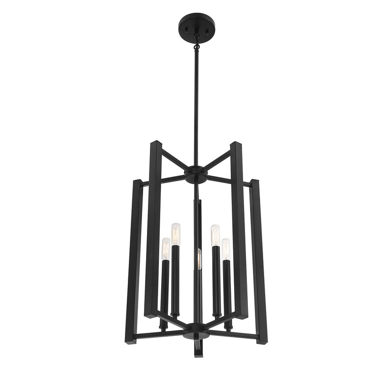 Savoy House 3-7701-5-89 Five Light Pendant, Matte Black (4)
