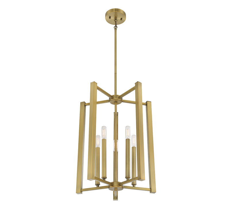 Savoy House 3-7701-5-322 Five Light Pendant, Warm Brass (4)