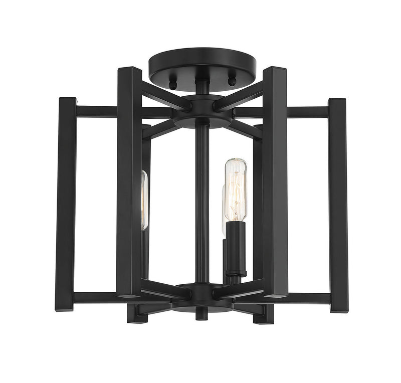 Savoy House 6-7702-3-89 Three Light Semi-Flush Mount, Matte Black (5)