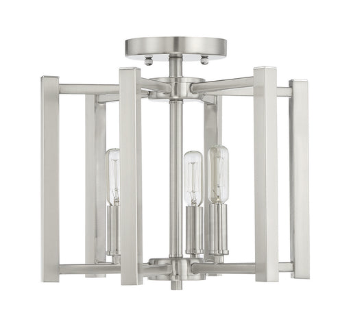Savoy House 6-7702-3-SN Three Light Semi-Flush Mount, Satin Nickel (2)