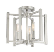 Savoy House 6-7702-3-SN Three Light Semi-Flush Mount, Satin Nickel (3)