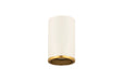 Z-Lite 2303F1-MW-RB Arlo One Light Flush Mount, Matte White / Rubbed Brass Alternate Image 3.jpg