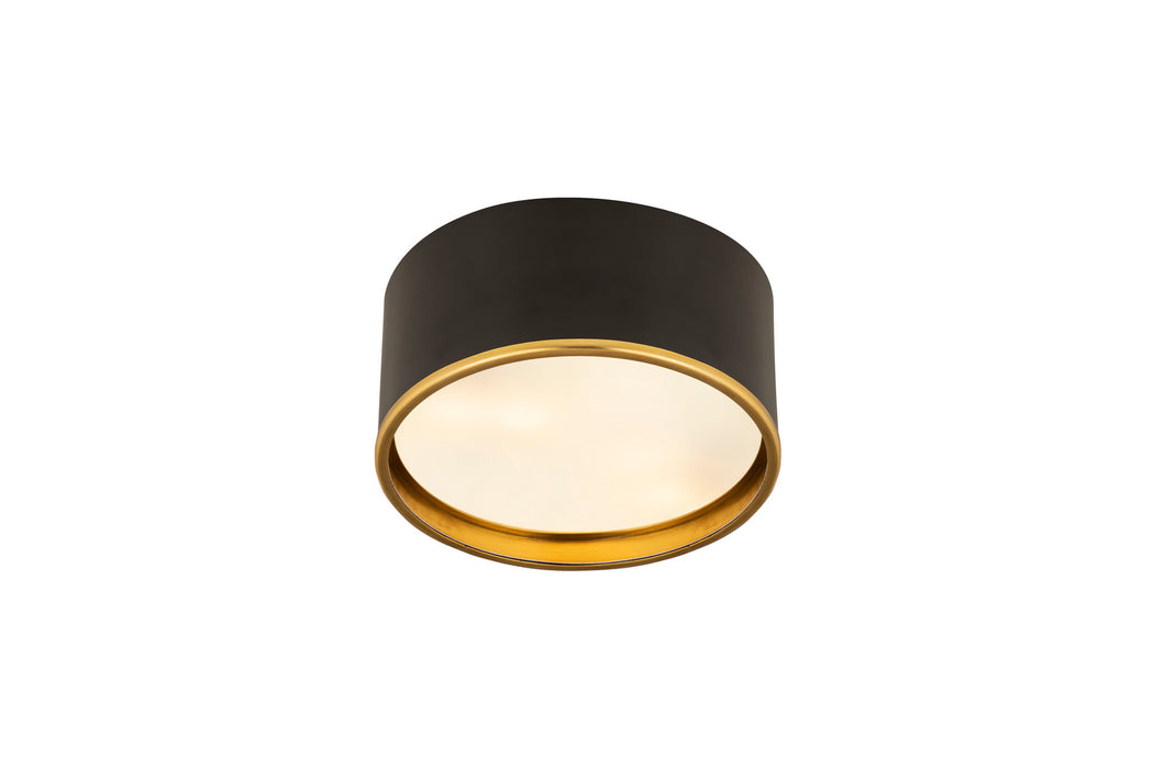 Z-Lite 2303F2-MB-RB Arlo Two Light Flush Mount, Matte Black / Rubbed Brass Alternate Image 2.jpg