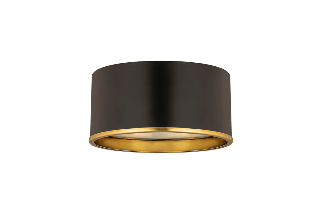 Z-Lite 2303F2-MB-RB Arlo Two Light Flush Mount, Matte Black / Rubbed Brass Alternate Image 3.jpg