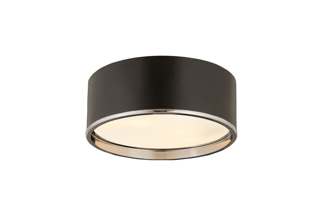 Z-Lite 2303F3-MB-CH Arlo Three Light Flush Mount, Matte Black / Chrome Alternate Image.jpg