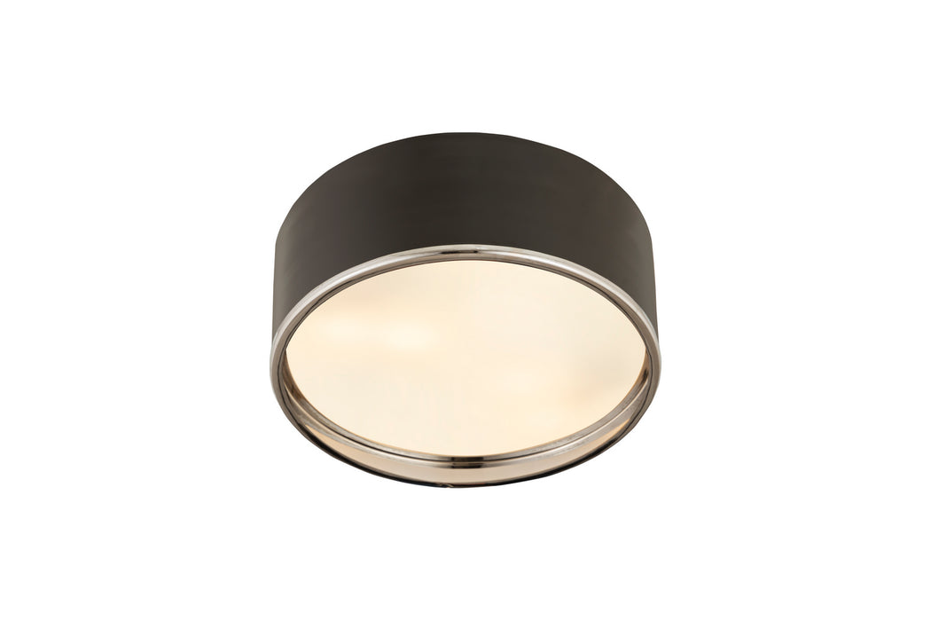 Z-Lite 2303F3-MB-CH Arlo Three Light Flush Mount, Matte Black / Chrome Alternate Image 2.jpg