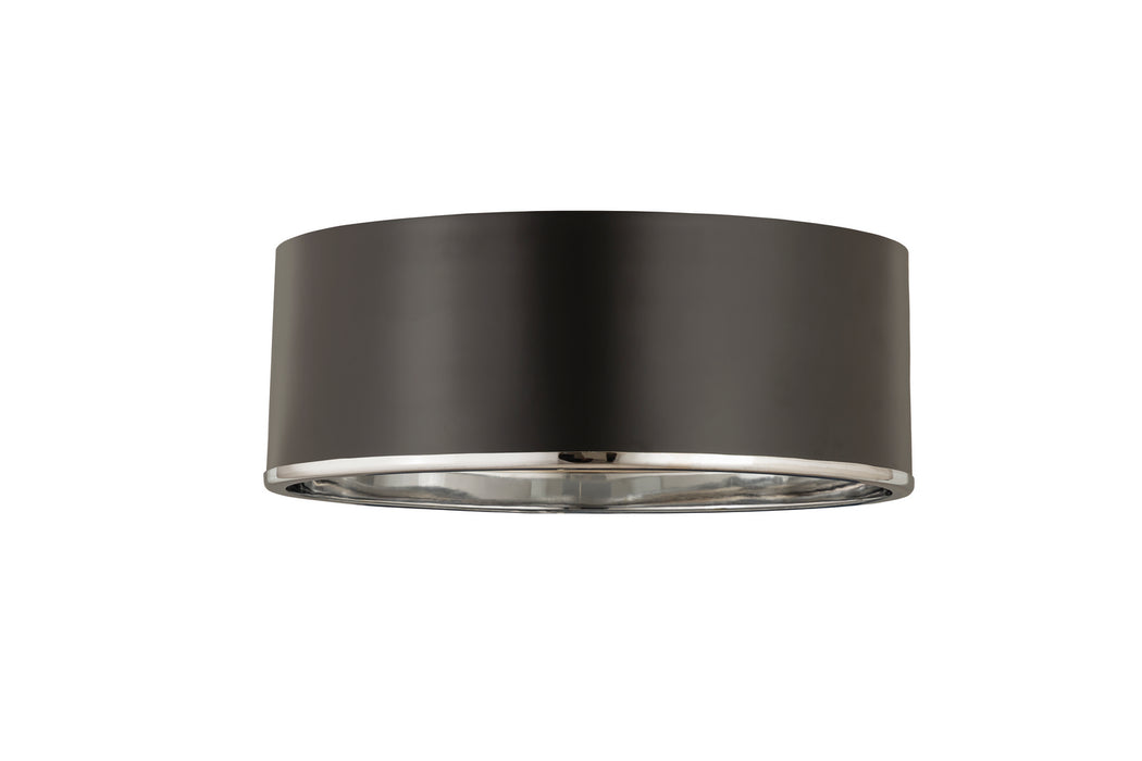 Z-Lite 2303F3-MB-CH Arlo Three Light Flush Mount, Matte Black / Chrome Alternate Image 3.jpg