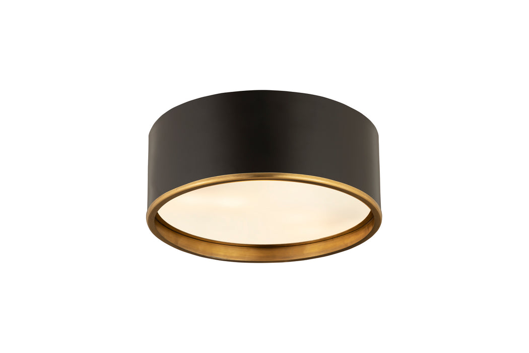 Z-Lite 2303F3-MB-RB Arlo Three Light Flush Mount, Matte Black / Rubbed Brass Alternate Image.jpg