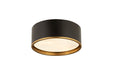 Z-Lite 2303F3-MB-RB Arlo Three Light Flush Mount, Matte Black / Rubbed Brass Alternate Image.jpg