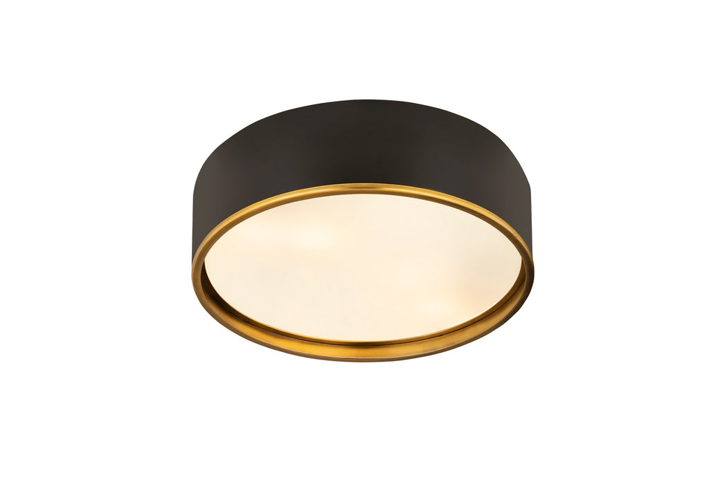 Z-Lite 2303F4-MB-RB Arlo Four Light Flush Mount, Matte Black / Rubbed Brass Alternate Image.jpg