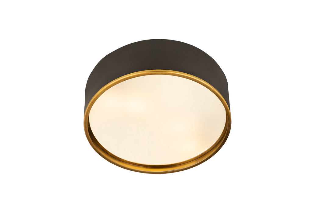 Z-Lite 2303F4-MB-RB Arlo Four Light Flush Mount, Matte Black / Rubbed Brass Alternate Image 2.jpg