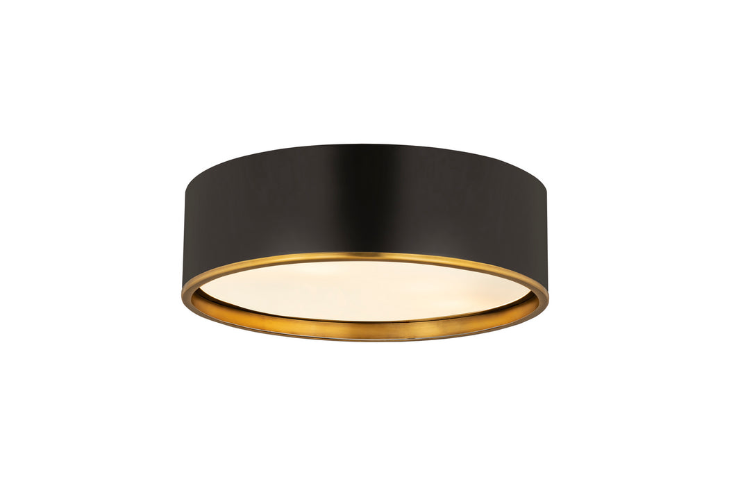 Z-Lite 2303F4-MB-RB Arlo Four Light Flush Mount, Matte Black / Rubbed Brass Alternate Image 3.jpg