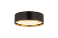 Z-Lite 2303F4-MB-RB Arlo Four Light Flush Mount, Matte Black / Rubbed Brass Alternate Image 3.jpg