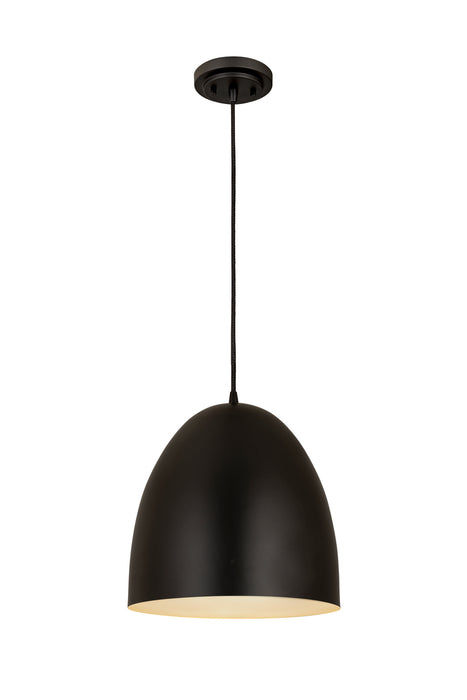 Z-Lite 6012P12-SBK Z Studio Dome Pendant One Light Pendant, Satin Black Alternate Image.jpg