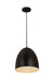 Z-Lite 6012P12-SBK Z Studio Dome Pendant One Light Pendant, Satin Black Alternate Image 2.jpg