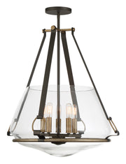 Minka-Lavery 3905-107 Eden Valley Five Light Pendant/Semi Flush Mount, Smoked Iron W/Aged Gold Alternate Image.jpg